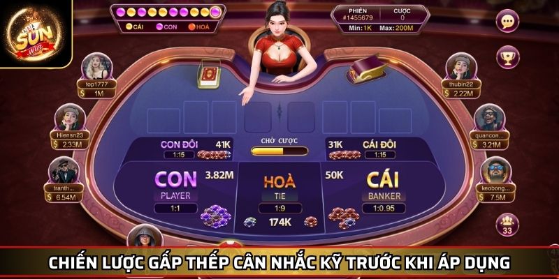 Baccarat Sunwin Hướng Dẫn Chi Tiết Chiến Lược Thắng Lớn 4 Chiến lược gấp thếp cân nhắc kỹ trước khi áp dụng