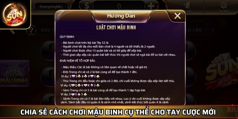Cách Chơi Mậu Binh SUNWIN Đỉnh Cao Giúp Game Thủ Thắng Lớn 3 Chia sẻ cách chơi mậu binh cụ thể cho tay cược mới