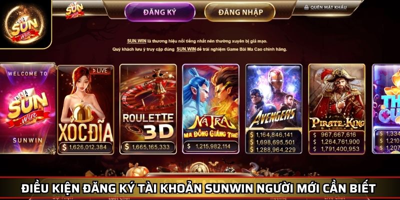 Đăng Ký Tài Khoản SUNWIN, Hướng Dẫn Chi Tiết Và Đầy Đủ 2 Điều kiện đăng ký tài khoản SUNWIN người mới cần biết