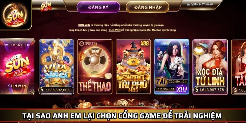 Đăng Nhập SUNWIN – Chìa Khóa Mở Cánh Cửa Giải Trí Chất Lượng 2 Tại sao anh em lại chọn cổng game để trải nghiệm