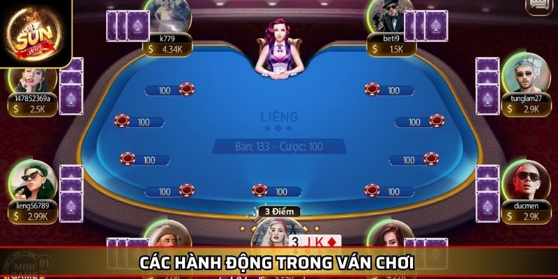 Đánh Liêng Là Gì? Cách Tham Gia Hiệu Quả Cho Anh Em SUNWIN 3 Các hành động trong ván chơi