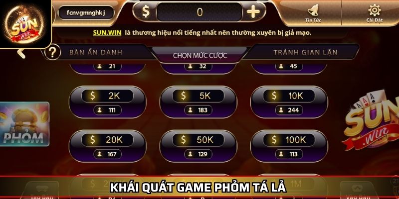 Phỏm Tá Lả SUNWIN - Khám Phá Chiến Thuật Và Bí Kíp Thắng 2 Khái quát game phỏm tá lả