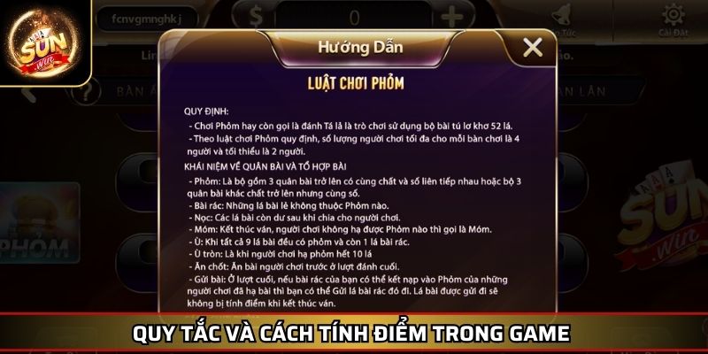 Phỏm Tá Lả SUNWIN - Khám Phá Chiến Thuật Và Bí Kíp Thắng 3 Quy tắc và cách tính điểm trong game
